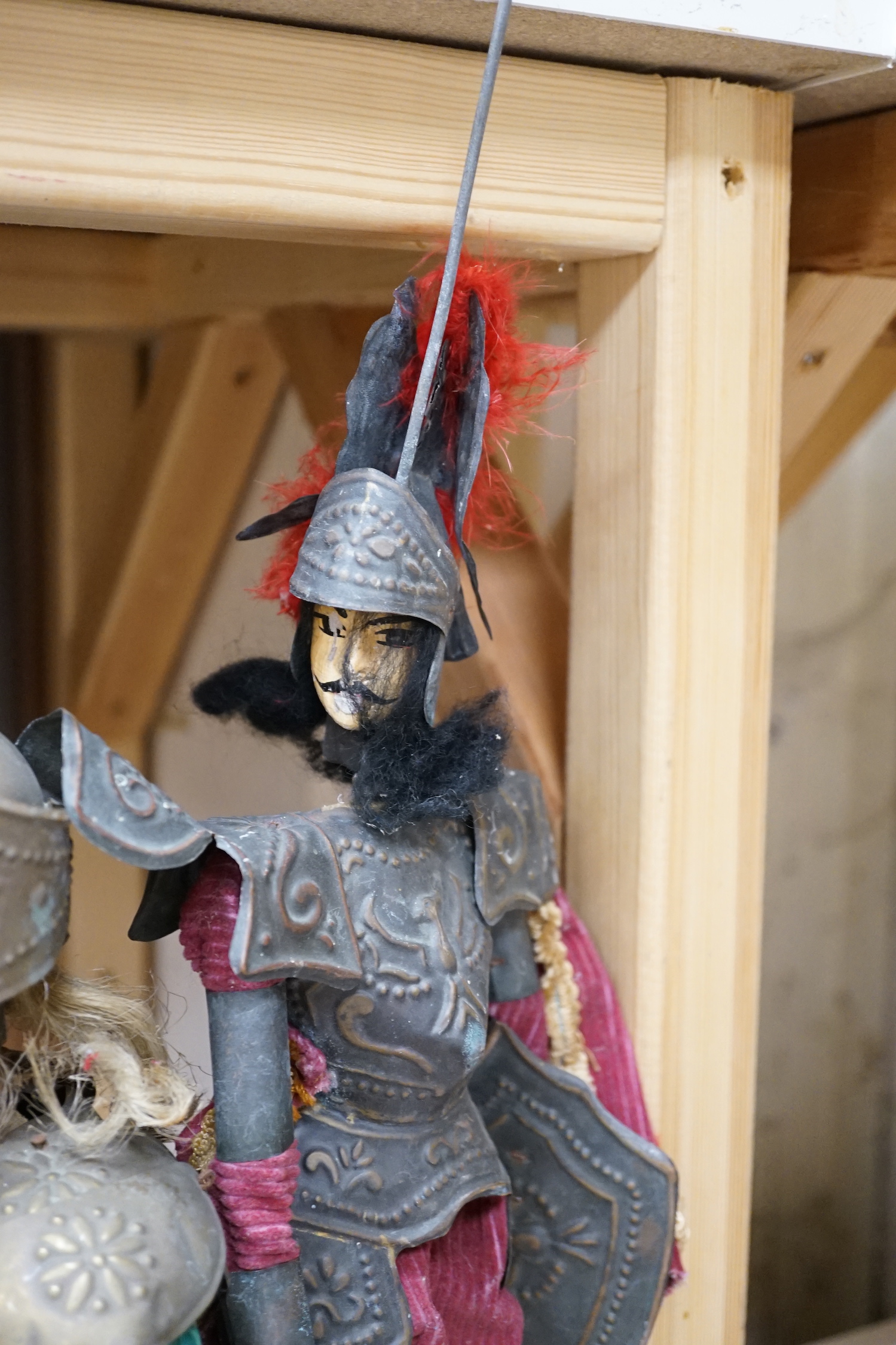 A collection of four Sicilian knight puppets